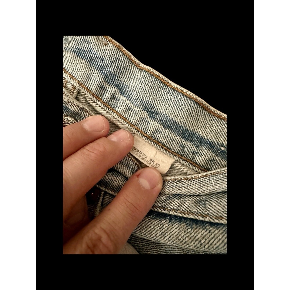 Vintage 80's Levi's Jeans Womens 23.5x29 Blue Made In USA Distressed - Picture 3 of 16